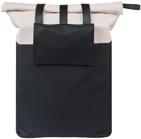 Basil Τσάντα Ποδηλάτου Vive Shopper, MIK Hooks System, 15-20L, Αδιάβροχη, Off-White/Black
