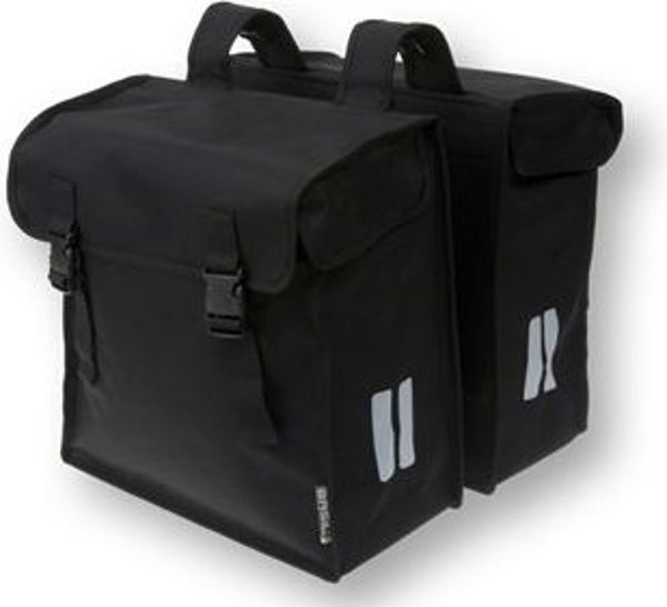 Basil Διπλή αστική τσάντα MARA XXL 47L με στερέωση σε ιμάντες, αδιάβροχος πολυεστέρας, μαύρη (BAS-17395)
