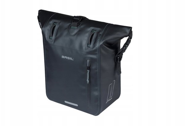 Basil Rivo Single Pannier Bag, Αδιάβροχη Τσάντα Ποδηλάτου 12-15L με MIK Hooks, Black