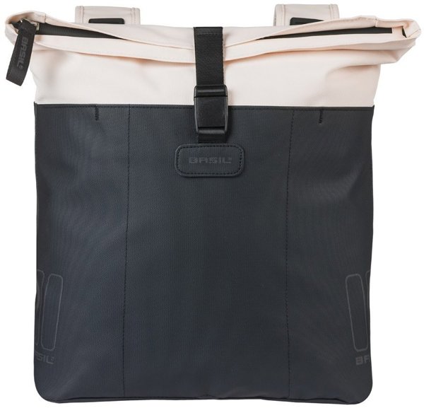 Basil Clove Διπλή Τσάντα Σχάρας Ποδηλάτου, 28-35L, Universal Bridge System, Off-White/Black