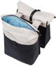 Basil Clove Διπλή Τσάντα Σχάρας Ποδηλάτου, 28-35L, Universal Bridge System, Off-White/Black
