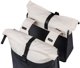 Basil Clove Διπλή Τσάντα Σχάρας Ποδηλάτου, 28-35L, Universal Bridge System, Off-White/Black