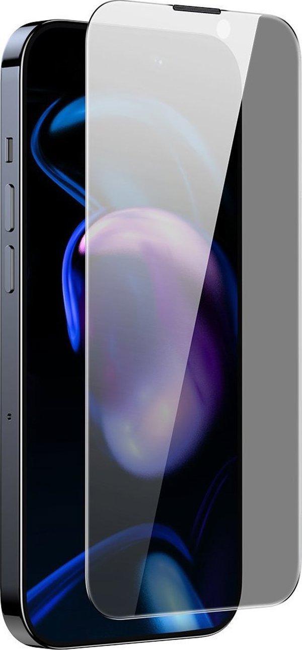 Tempered Glass Baseus Privacy 0.3mm με πλαίσιο εγκατάστασης για Apple iPhone 14 Pro