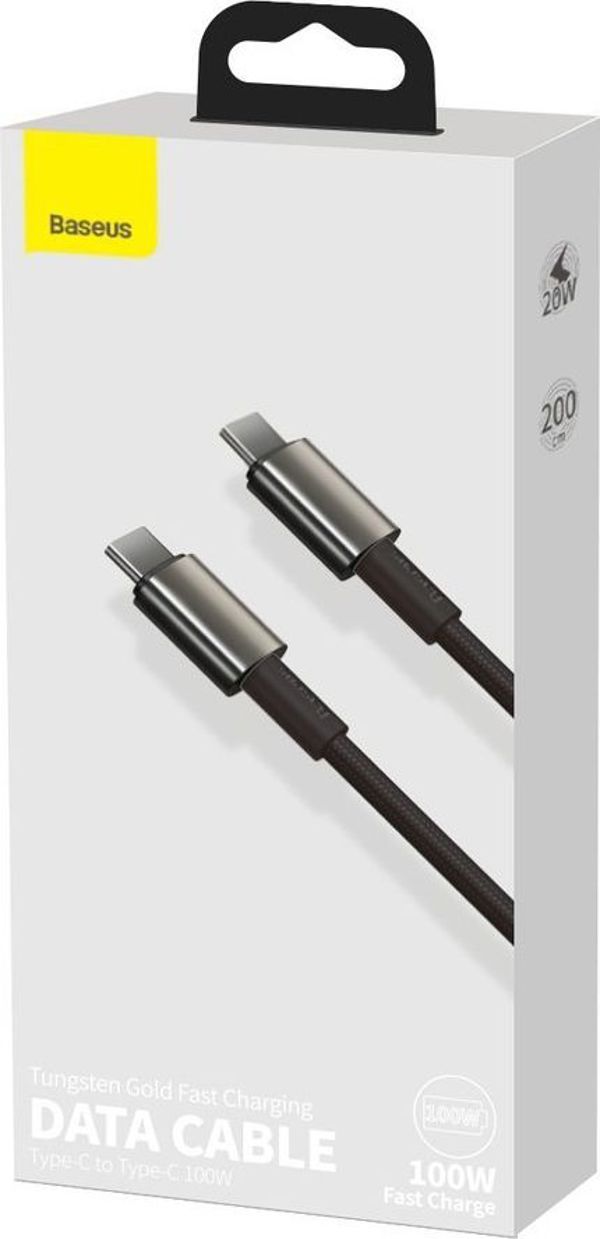 Baseus Tungsten Gold Cable Type-C to Type-C 100W 2m (black)