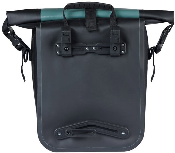 Basil Rivo M Single Pannier Bag, Τσάντα Σχάρας Ποδηλάτου 12-15L, MIK Hooks System, Silvergreen/Black