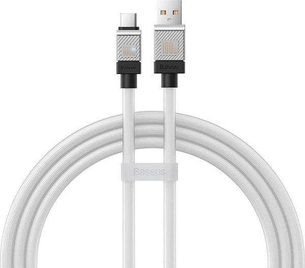 Baseus cable CoolPlay USB - USB-C 1m 100W white 6932172626815