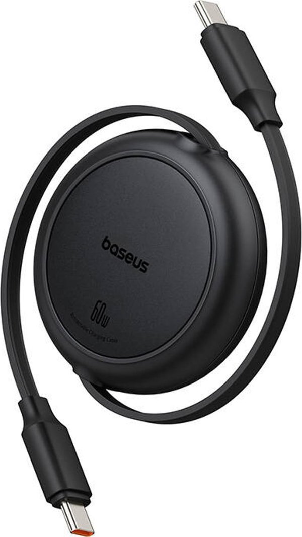 Baseus Free2Pull Mini Charging Cable USB-C to USB-C 60W 1m Cluster Black
