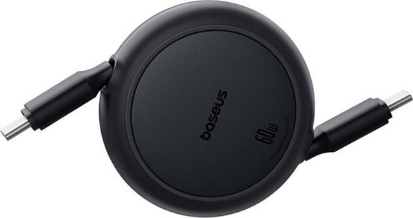 Baseus Free2Pull Mini Charging Cable USB-C to USB-C 60W 1m Cluster Black