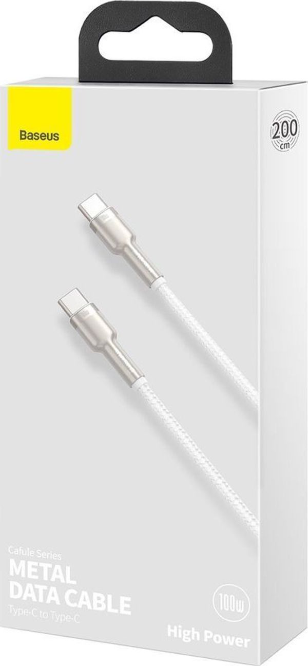 Baseus cable Cafule Metal PD USB-C - USB-C 2,0 m white 100W