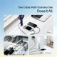 Baseus Ultra-Fast One-for-Three Fast Charging Cable USB-A to M+L+C 3.5A 0.8m Cosmic Black 6932172679590