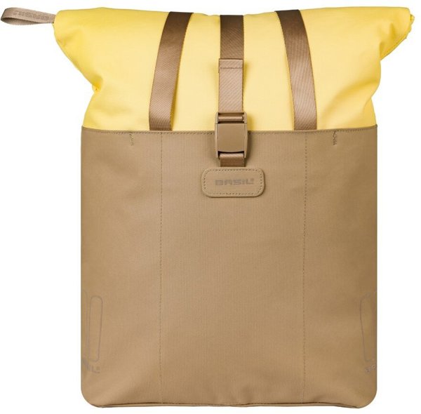 Basil Vive Τσάντα Ποδηλάτου Shopper, 15-20L, Αδιάβροχη, Sand/Yellow