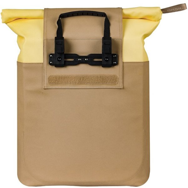 Basil Vive Τσάντα Ποδηλάτου Shopper, 15-20L, Αδιάβροχη, Sand/Yellow