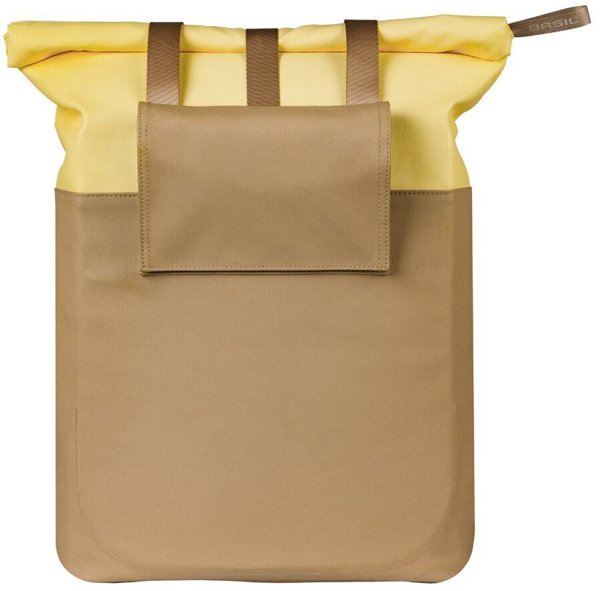 Basil Vive Τσάντα Ποδηλάτου Shopper, 15-20L, Αδιάβροχη, Sand/Yellow