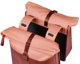 Basil Vive Διπλό Τσαντάκι Ποδηλάτου, 28-35L, Universal Bridge System, Burgundy/Pink