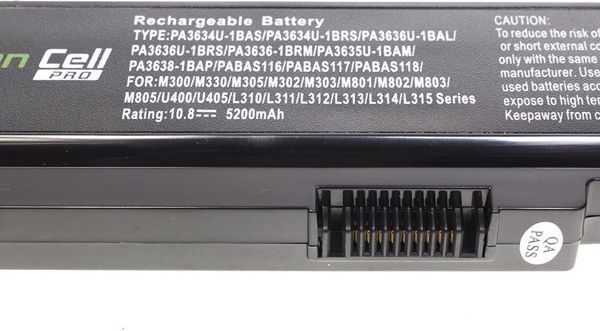Μπαταρία Laptop Green Cell για Toshiba Satellite U500/L750/A650/C650/C655, 10.8V, 6-Cell (PA3634U-1BRS)