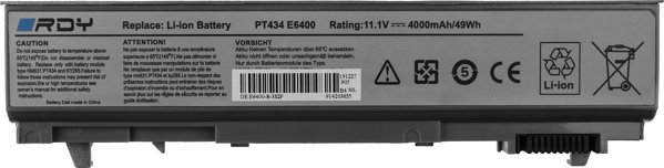 Μπαταρία Green Cell RDY PT434 για Dell Latitude E6400, E6410, E6500, E6510, Precision M2400, M4400, M4500