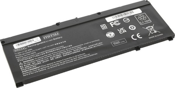 Mitsu Μπαταρία Laptop SR03XL για HP Gaming 15, 17 και Omen 15-DC