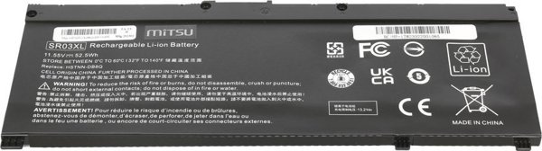 Mitsu Μπαταρία Laptop SR03XL για HP Gaming 15, 17 και Omen 15-DC