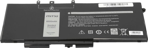 Μπαταρία Laptop Mitsu για Dell Latitude 5280, 5480, 5490, 5590, 8500mAh