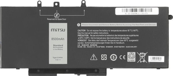 Μπαταρία Laptop Mitsu για Dell Latitude 5280, 5480, 5490, 5590, 8500mAh