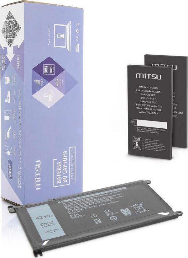 Mitsu Μπαταρία Laptop για Dell Vostro 14 και Inspiron 15 (BC/DE-17) - Συμβατή Μπαταρία Υψηλής Απόδοσης