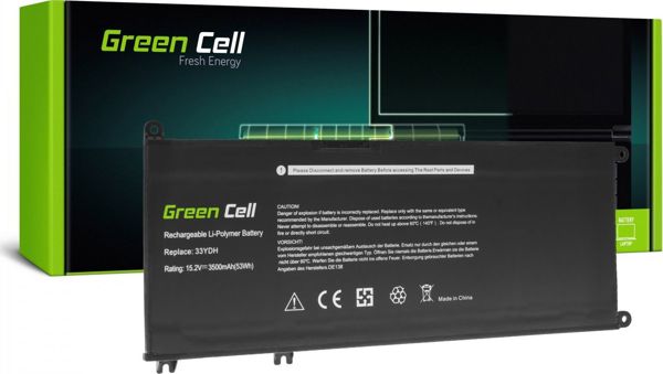 Μπαταρία Laptop Green Cell 33YDH για Dell, 3400mAh, Αντικατάσταση 099NF2/99NF2 (DE138)
