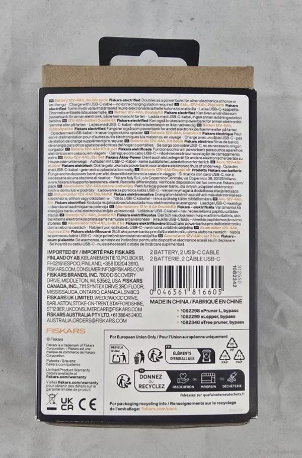BATTERY FISKARS 2X12V-4AH