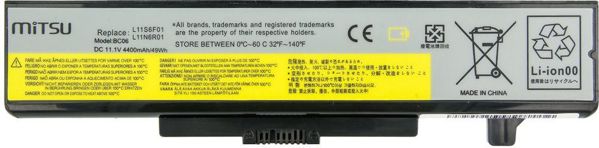 Mitsu Μπαταρία για Lenovo IdeaPad Y480, 4400 mAh, 11.1 V (BC/LE-Y480)