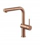Μπαταρία Κουζίνας KFA Duero Edge 6623-510-34, Επιτραπέζια με Ανασυρόμενο & Περιστρεφόμενο Στόμιο, 1 Λειτουργίας, Brushed Rose Gold PVD