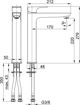 KFA Μπαταρία Νιπτήρα Mokait 5532-612-81 Επιτραπέζια, Μαύρη