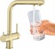 Blanco Fontas II Μπαταρία Κουζίνας Satin Gold 3-σε-1 με Φίλτρο Νερού