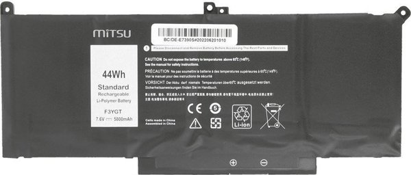 Mitsu Μπαταρία Laptop για Dell Latitude 7390, 7490, 5800mAh (44Wh), 7.6V - 7.4V
