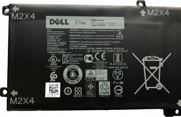 Dell Μπαταρία Laptop 97Wh 6-Cell Li-Ion Πρωτότυπη (Γνήσια)