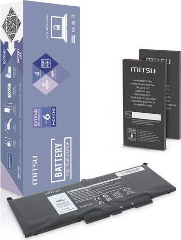 Μπαταρία Laptop Mitsu για Dell Latitude 7390, 7490, 5800mAh (44Wh), 7.6V, 4 Cells Li-Ion