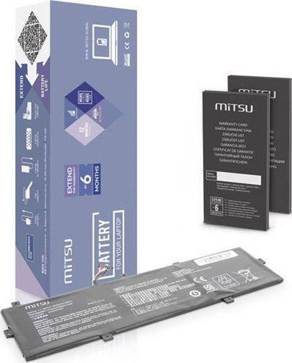 Μπαταρία Laptop Mitsu για Asus UX430, 3400mAh, 11.55V, Συμβατή με 0B200-02370000