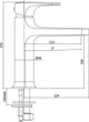 Μπαταρία Νιπτήρα Cersanit Inverto Επιτραπέζια, Μαύρη (S951-295)