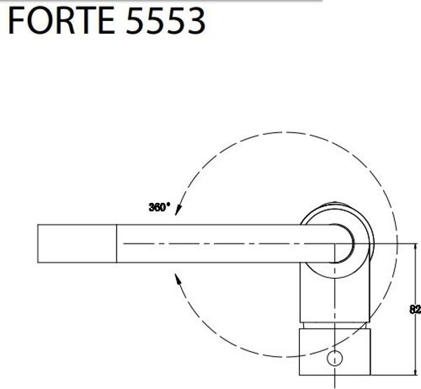Μπαταρία κουζίνας Aquasanita Forte επιδαπέδια χρυσή (FORTE 5553-G Χρυσό)