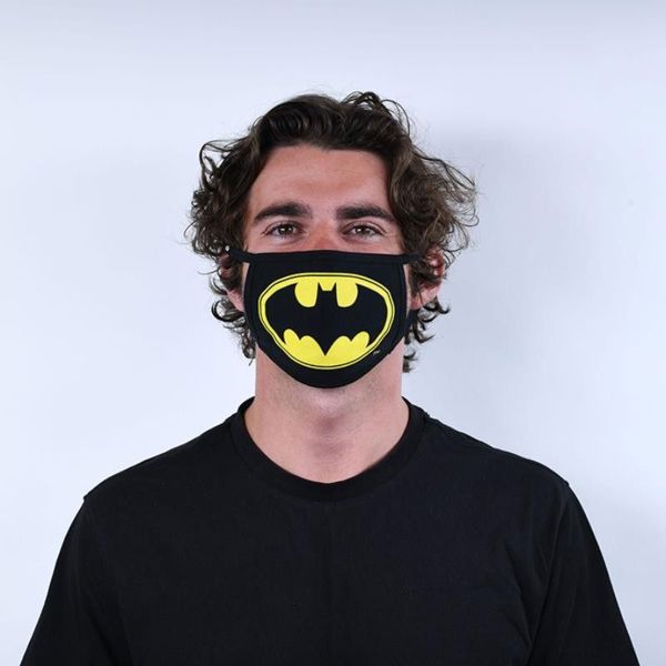 Batman Προστατευτική Μάσκα Προσώπου 3 Στρώσεων, 100% Βαμβακερή, Σετ 2 Τεμαχίων, Πλενόμενη