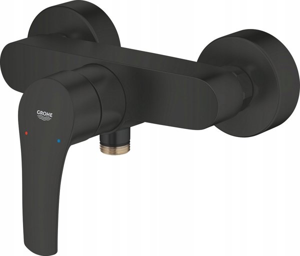 Bateria prysznicowa Grohe Grohe jednouchwytowa bateria prysznicowa Eurosmart czarny mat 335552433