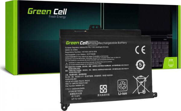 Μπαταρία Laptop Green Cell HP150 για HP Pavilion BP02XL, 4400mAh, 2 Κυψέλες