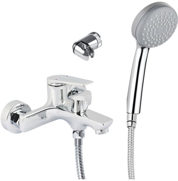 Bateria wannowa Neo Ścienna z zestawem prysznicowym (BLI 011M)