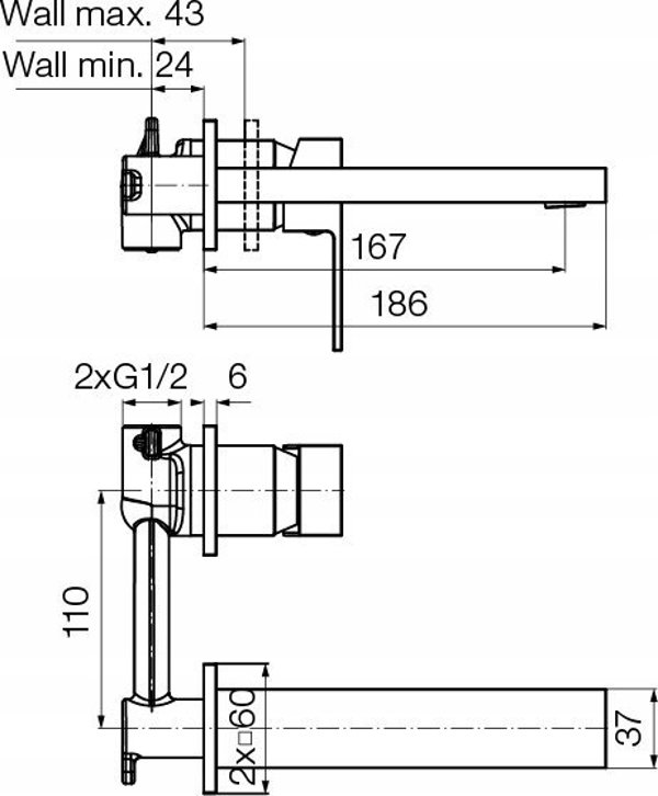 Μπαταρία νιπτήρα Valvex 2420390 ARS BAT. UMYW. PODTYNKOWA VALVEX // BV.2420390