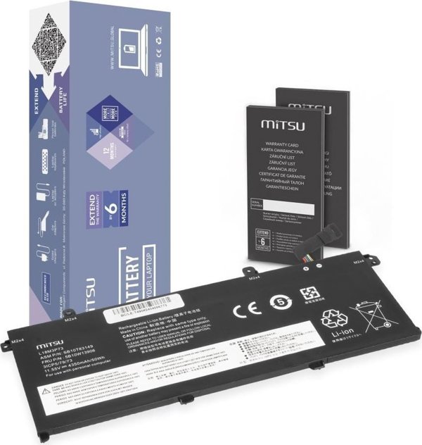 Μπαταρία Mitsu για Lenovo ThinkPad T490, T495, P43s, P14s - Συμβατή Laptop Battery