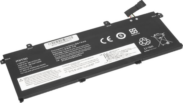 Μπαταρία Mitsu για Lenovo ThinkPad T490, T495, P43s, P14s - Συμβατή Laptop Battery