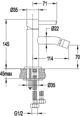 Omnires Y1220 Μπαταρία Μπιντέ Επιτραπέζια Μονής Λαβής, Χρώμιο