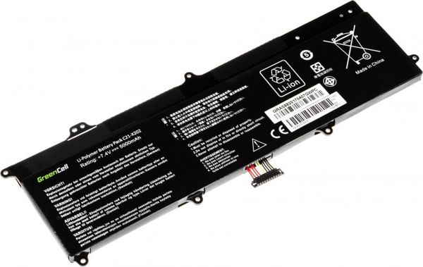 Bateria Green Cell C21-X202 do Asus X201E F201E VivoBook F202E Q200E S200E X202E (AS88)