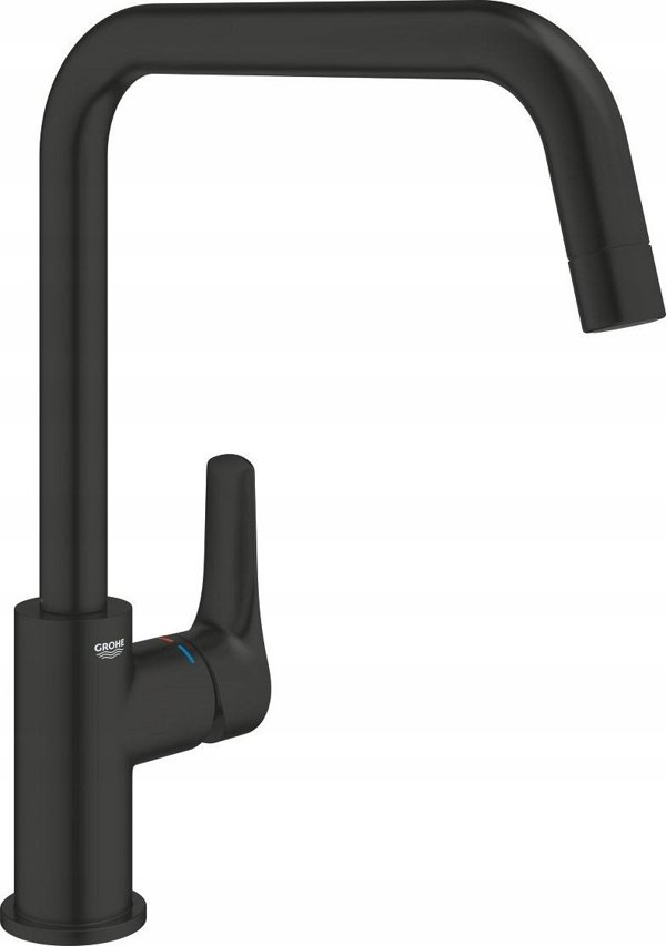 Bateria kuchenna Grohe Eurosmart Jednouchwytowa bateria zlewozmywakowa, DN 15 czarny mat