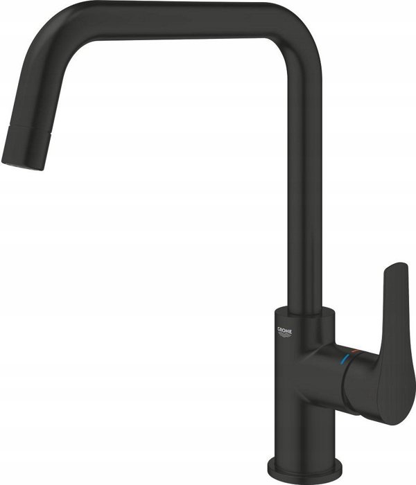 Bateria kuchenna Grohe Eurosmart Jednouchwytowa bateria zlewozmywakowa, DN 15 czarny mat