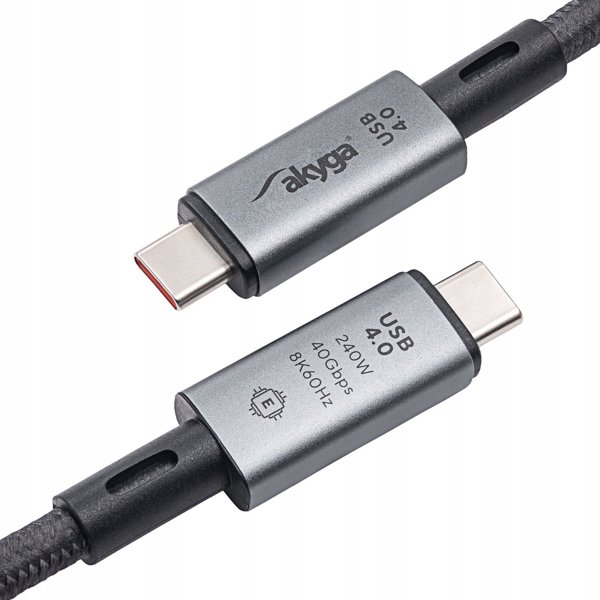 BBC AKYGA Kabel USB AK-USB-45 USB type C m / USB type C m ver. 4.0 240W 40Gb/s 1m