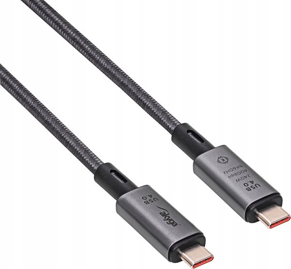 BBC AKYGA Kabel USB AK-USB-45 USB type C m / USB type C m ver. 4.0 240W 40Gb/s 1m